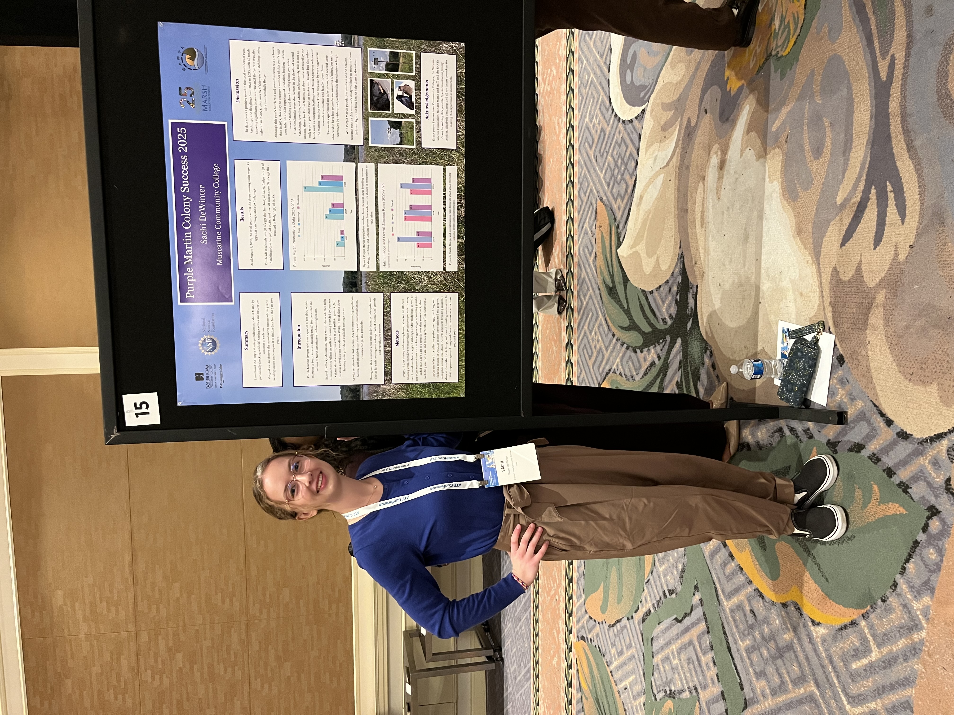 MCC Student Sachi DeWinter presenting her poster in Washington D.C. 